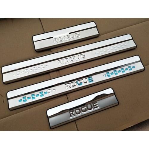 Stainless Steel Door Sill Car Styling For Nissan Rogue T32 2014-2019 2020 Pedal Scuff Cover Protector Sticker