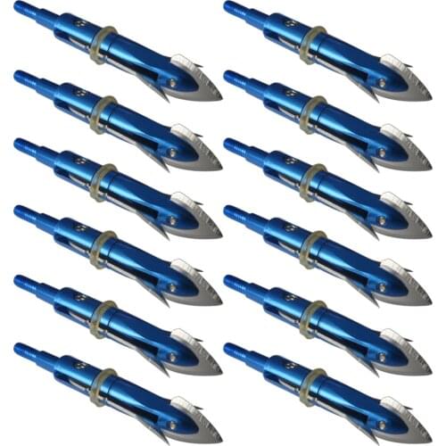 100pcs Archery Broadheads Arrow Heads 100 grain 2 Expandable Blade Arrow Point for Compound/Recurve bow Crossbow