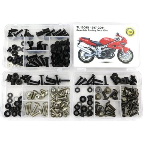 Fit For Suzuki TL1000S 1997-2001 Motorcycle Complete Full Fairing Bolts Kit Screws Steel Fairing Clips Nuts Covering Bolts