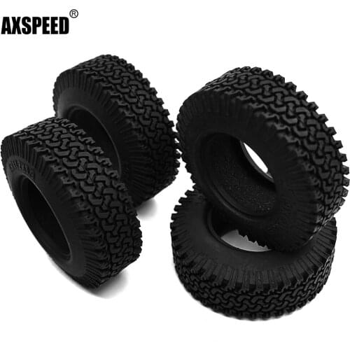AXSPEED 1/2/4Pcs 98mm 1.9inch Rubber Wheel Tire Rocks Tyres For 1/10 RC Car Axial SCX10 F350 RC4WD Tamiya Truck