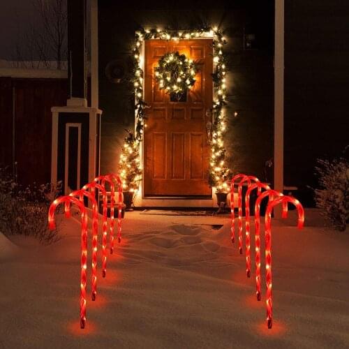 Christmas cane light lighting decoration holiday new year decoration garden street light atmosphere light candy shape roadside