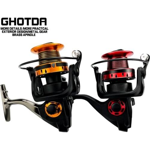 Fishing Reel Spinning 4000 5000 6000 7000 8000 Metal Spool 13BB Saltwater Reel Catfish Surfcasting Fishing Reel Distant Wheel