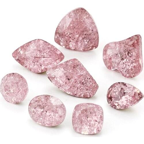 Pink Color Ice Crystal Stones Small Size Glue On Rhinestones Nail Crystals Pointback Glass Strass Rhinestones For Nails