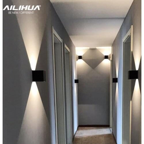 LED Wall Lamp Aluminium LED Wall Light Aisle Stair Decorate Lighting Fixture Bedroom Bedside Lamp AC110V/220V indoor Light