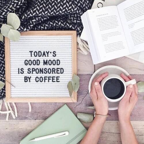 Felt Letter Board Wooden Frame Changeable Symbols Numbers Characters Message Boards for Home Office B88