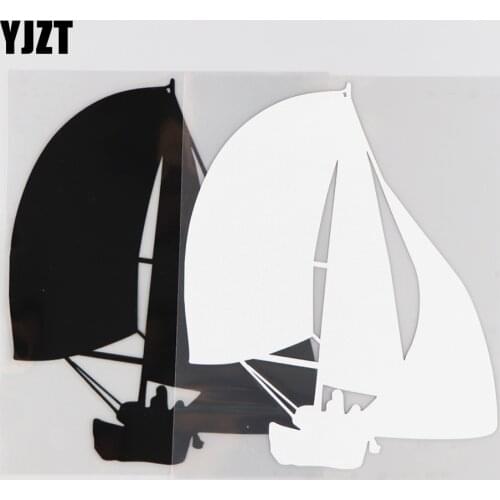 YJZT 13.3CM*16CM Sailboat Decorative Pattern Dar Stickers Vinyl Decal 1A-0171