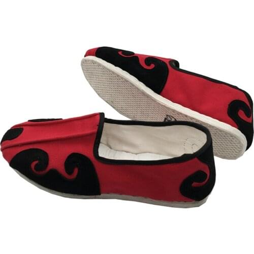 For Women Strong Cloth Soles Cotten Breathable Taoist Shoes Chinese Traditions Footwear Tai Chi Shoes Kung Fu Wushu Shoes Red