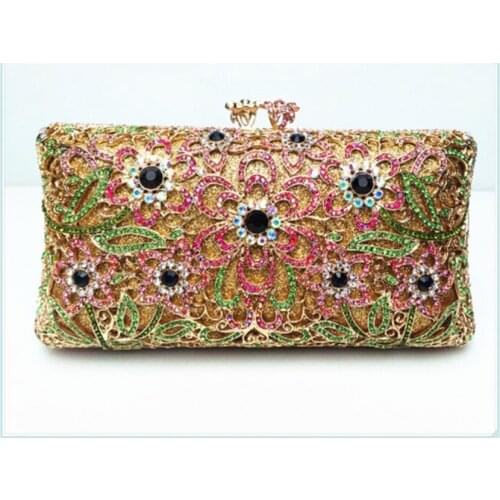 Green diamonds women evening bags Bridesmaid banquet day clutches lady handbags messenger chain shoulder bags