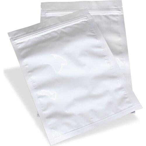 10pcs Aluminum Foil Flat Bottom Zip Lock Bag Small Food Packing Pouch Smell Proof Powder Coffee Tea Storage Bags