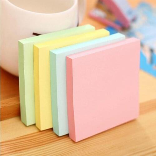 100PCS Office Accessories Color Sticky Notes 76*76 Memo Pad Paper N Times Square Creative Stationery School Supplies Notebook