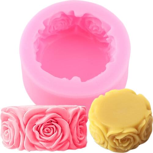 3D Rose Flower Handmade Soap Mold Silicone Fondant Cake Decorating Tools Molds Resin Clay Candy Mould Chocolate Gumpaste Moulds