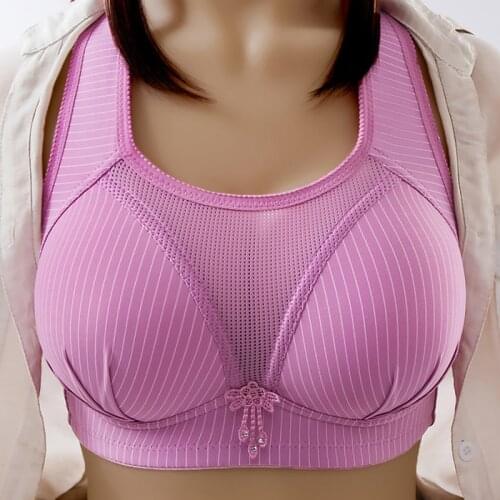 Sexy Push Up Bra Vest Sports Bras for Women Front Button Solid Color Brassiere Anti-Sagging Breast B C Cup Bralette Underwear