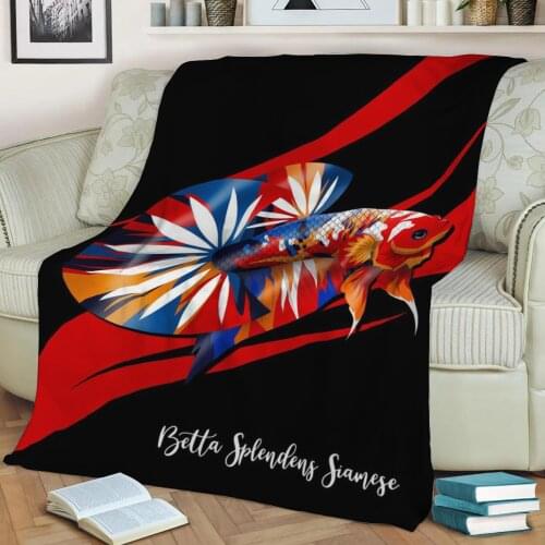 Betta Multycolors Flannel Throw Blanket 3D Printed Keep Warm Sofa Child Blanket Home Decor Textiles Dream Family Gift
