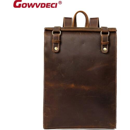 Мужские кожаные рюкзаки GOWVDECI China At AliExpress