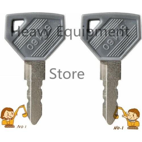 2pcs For Yanmar Yanmar Machines Excavator Grader Dozer SC2400 SC2450 EX2900 For John Deere Tractor Ignition Keys 198360-52160