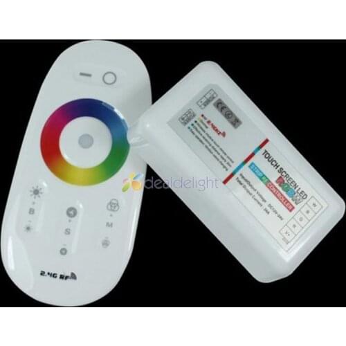 2.4G 18A RGBW Controller With Touch Screen Dimmable Wireless RF Remote DC12-24V For RGBW RGBWW Strip Light Free Shipping