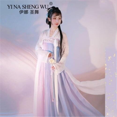 Chinese Style Women New Ladies Hanfu Chinese Traditional Han Dynasty Hanfu Fairy Tang Princess Folk Dance Clothing Dress Costume