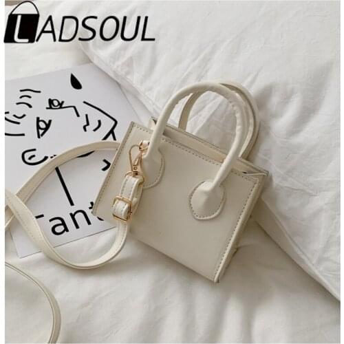 LADSOUL New Fashion Retro Solid Color Handbags Women Personality Messenger Bag Mini Shoulder Bag Purses Designer Crossbody Bags