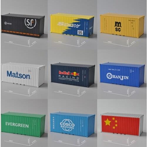 1:64 Scale Diecast Metal Model 20ft Freight Container For Wagons Railway Sea Shipping Miniature Replica Collectable