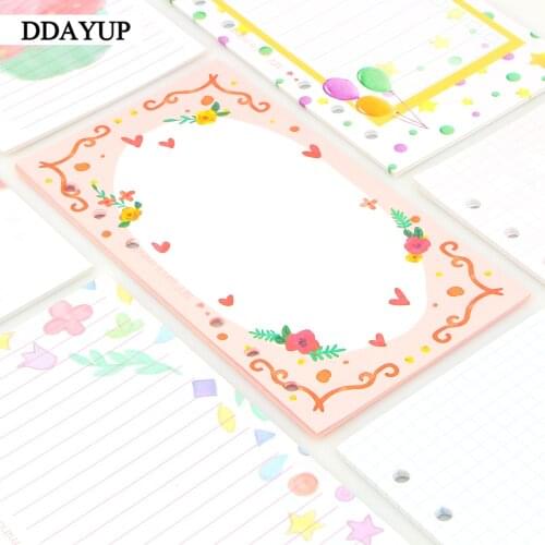 Cute Girls heart Colorful Notebook Papers A5 A6 Inside Page Planner Filler Paper Creative Student Stationery Gifts