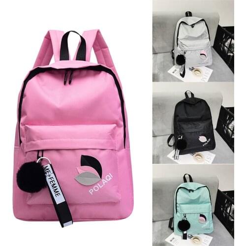 Fashion Backpack For Girls Waterproof Schoolbag Sollid Color Canvas Cute Womens Bag Satchel For Teenage School Mochila Rucksack