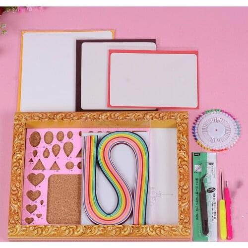 Diy paper quilling material set Craft handmade cards paper quilling set Colorful Paper quilling tools drawing material package