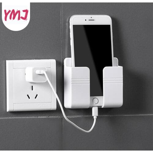 Wall Mounted Organizer Storage Box Remote Control Air Conditioner TV Stand Mobile Phone Plug Holder Home Storage Organization