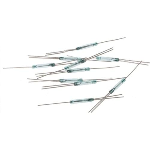 OOTDTY 10 Pcs 2.5X14mm 4W 3 Pin Glass Reed Relay Magnetic Switches N/O N/C SPDT Magnetic Switches