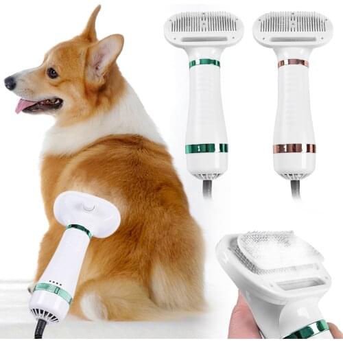 Portable 2 In 1 Pet Hair Dryer Pet Grooming Blower With Brush For Cat Dog Pet Grooming Cat Hair Comb Low Noise