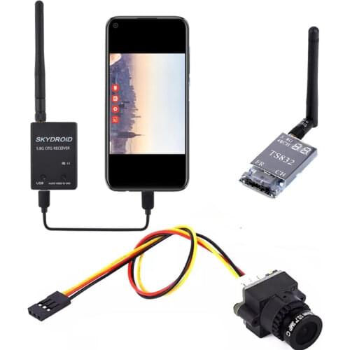 5.8G FPV Receiver UVC Video Downlink OTG VR Android Phone TS832 48CH 600mW Wireless AV Transmitter 1000TV Camer 2.8mm
