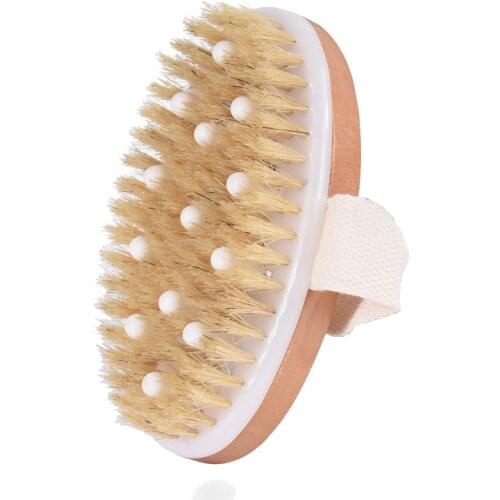 Skin Body Brush with Bristles for Shower,Body Brush for Wet or Dry Brushing,Bristle Dead Skin Remover Massage Tools