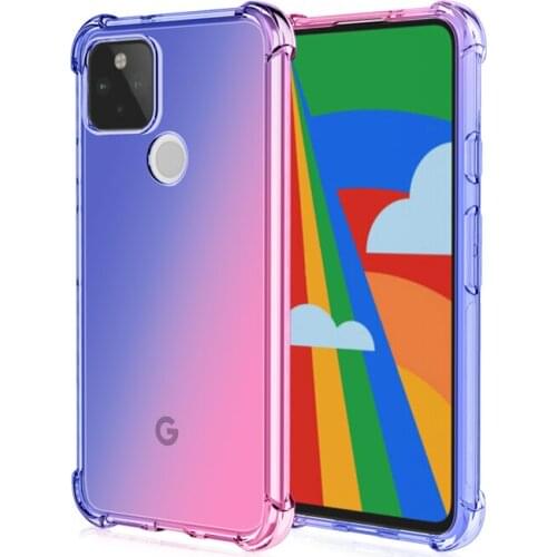 Shockproof Flexible Flexible TPU Case for Google Pixel 5 4 XL 4A 5G Non-fingerprint Air Bag Phone Bag