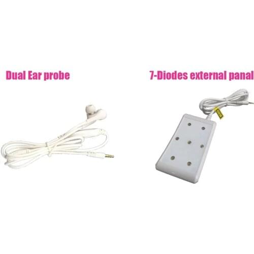 Dual Head Ear probe and 7-Diodes external pad Probe Connect with 650nm Semiconductor Laser Watch Therapeutic Device