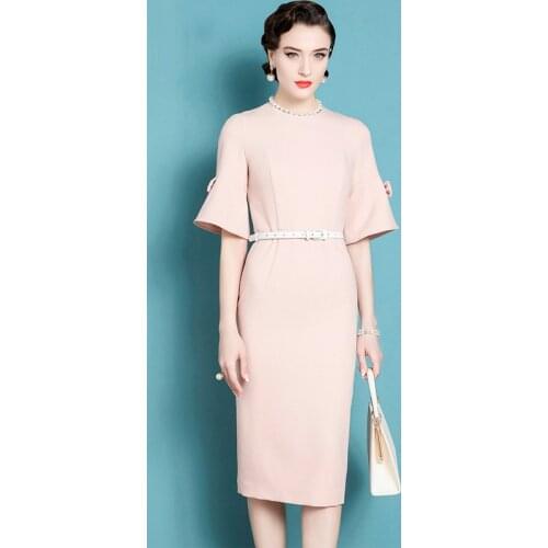High End Ladies' Dress New Summer Dress With Slim Fit, Buttocks And Flared Sleeves For Women 2021