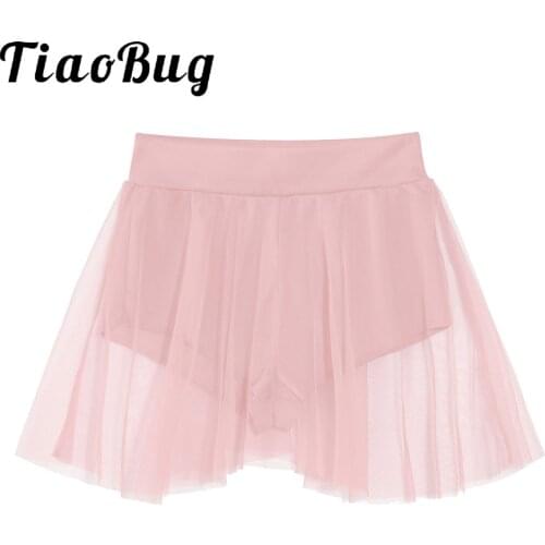 Adults Dancewear Ballet Dance Practice Skirts Clothes New Women Fashion See-through Shorts Skirt Casual Ruffle Tulle Miniskirts