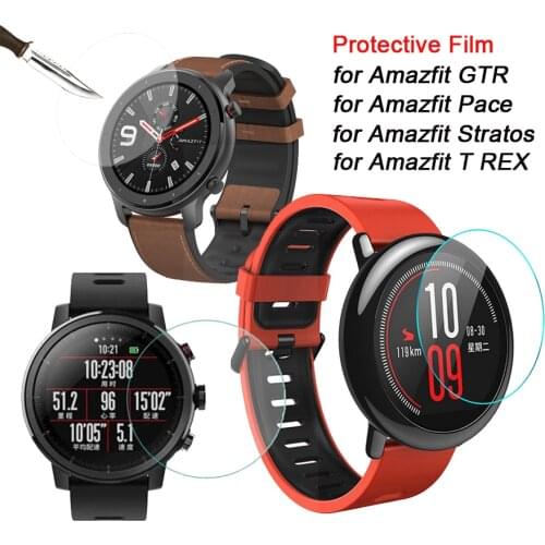 Tempered Glass Film for Xiaomi Huami Amazfit Pace/Stratos 2 3/T Rex/GTR 47mm 42mm Smart Watch Screen Protector for Xiaomi Watch