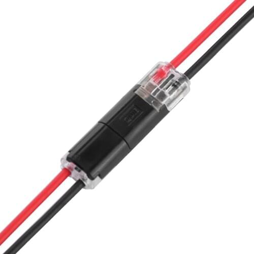 10pcs 2p Spring Connector wire with no welding no screws Quick Connector cable clamp Terminal Block 2 Way Easy Fit for led strip
