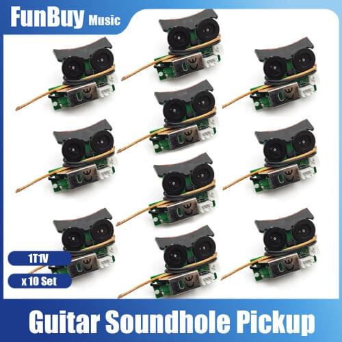 10PCS Sound Hole Undersaddle Pickup Equalizer with Onboard Preamp System for Acoustic Guitar Accessories