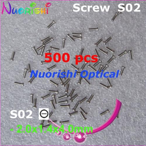 S02 2.0X1.4X4.0mm 500pcs Eyewear Eyegalsses Glasses Spectacle Repairing Mini Screws Head in - or + Type Free Shipping