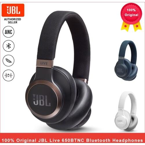 JBL LIVE 650BTNC Wireless Bluetooth Headphones Noise Cancelling AI Smart Voice Assistant Earphone Gaming Sports Gym Headset