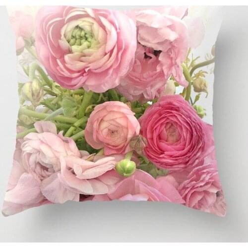 45x45cm Pillowcase 3D Rose Printed Pillow case Pillow Cover Throw Pillow Case Living Room Bed Room Flower Peony