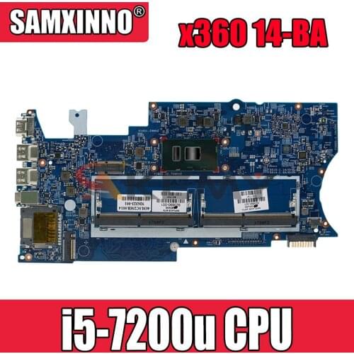 For HP Pavilion x360 14-BA Laptop Motherboard DDR4 With i5-7200u CPU 923690-601 923690-001 448.0C203.0011 100% Tested Fast Ship