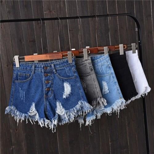 Casual Summer Denim Women Shorts High Waist ripped Jeans Hole Jeans Plus Size Sexy Boy Friend Style Short Jeans