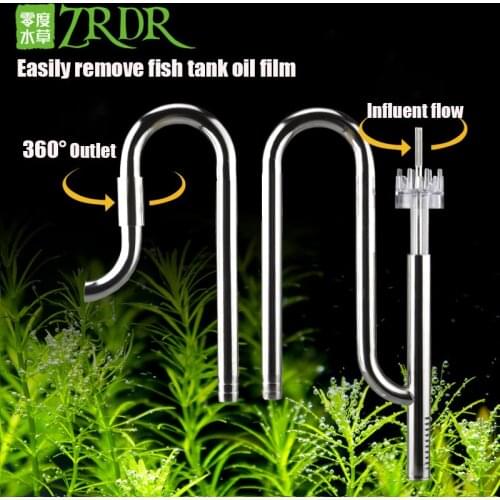 ZRDR 12 /16mm Aquarium Fish Tank Filter Inflow and Outflow Stainless Steel Tube Lily Tube Fish Tank Aquatic Water Tank Filter