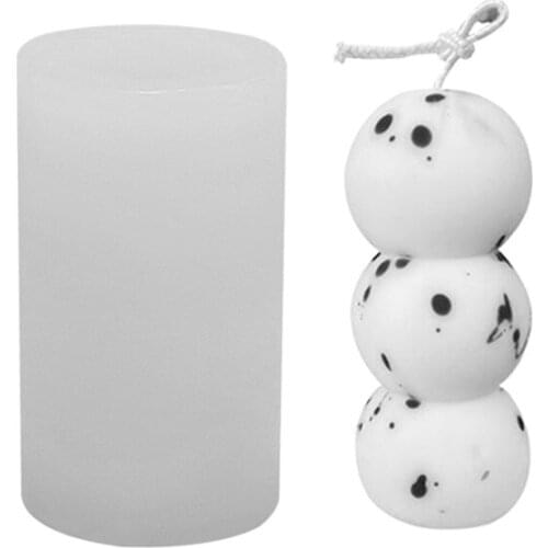 DIY Candles Mould 3-Round Ball Wax Candle Mold Silicone Mold Aromatherapy Plaster Candle 3D Aroma Wax Soap Candles Mold