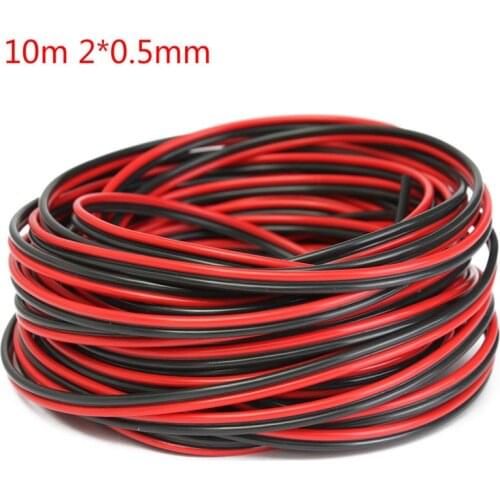 5/10m Speaker Cable 2*0.3mm/2*0.5mm Audio Core Wire Tinned Copper 2 Pin AWG For Home Stereo HiFi/Car Audio System Red And Black