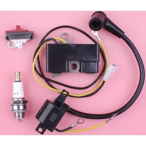 Ignition Coil Module Set For Husqvarna 61 66 162 266 Jonsered 630 670 Chainsaw Spare Tool Part Old Type Spark Plug Stop Switch