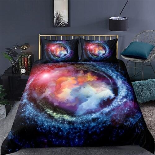 Fantasy Galaxy Bedding Set King Size 3D Beautiful Duvet Cover Creative Queen Twin Full Single Double Unique Design Bed Set