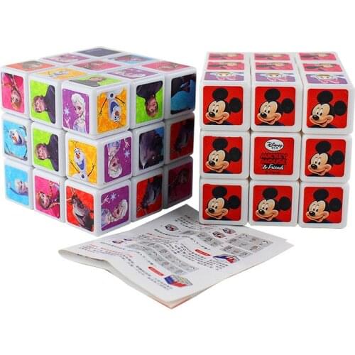 Disney Cube Mickey Frozen Third Cube Childrens Early Education Intelligence Development Puzzle Toy Cubo Rubik Christmas Gift