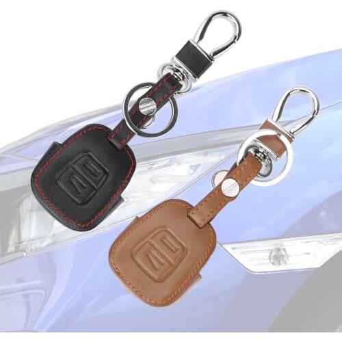 LEEPEE 2 Button Car Key Protect Bag Leather Car Key Case Car-styling for Opel CORSA ASTRA TIGRA VECTRA ZAFIRA